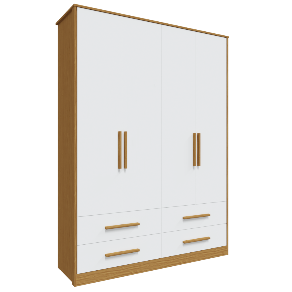 Armário Charlô 4 Portas Peroba diBebê